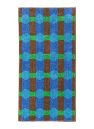 Main View - Click To Enlarge - WARMGREY TAIL - X Songwol Towel Dot Check Face Towel — Blue on Brick