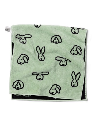 Main View - Click To Enlarge - WARMGREY TAIL - X Songwol Towel Bunny Bunny Face Towel — Mint
