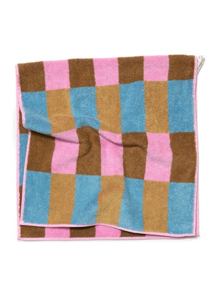 Detail View - Click To Enlarge - WARMGREY TAIL - X Songwol Towel Check Face Towel — Berry Choco