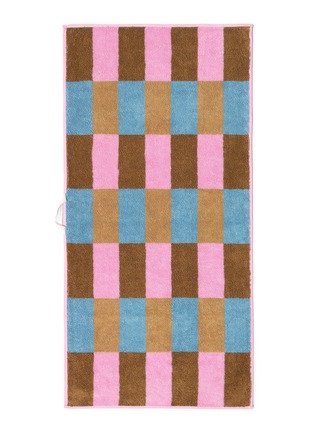 Detail View - Click To Enlarge - WARMGREY TAIL - X Songwol Towel Check Face Towel — Berry Choco