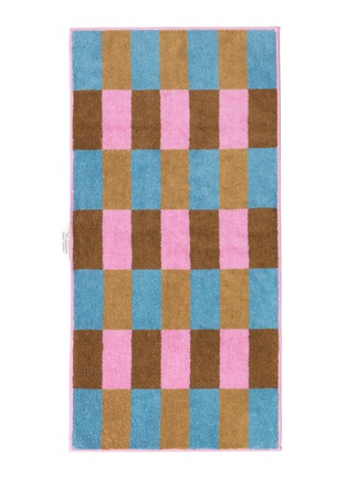 Main View - Click To Enlarge - WARMGREY TAIL - X Songwol Towel Check Face Towel — Berry Choco