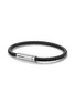 Detail View - Click To Enlarge - LE GRAMME - 7g Brushed Sterling Silver Leather Cord Bracelet