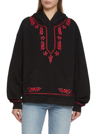 Main View - Click To Enlarge - FOUND - Indus Embroidered Cotton Hoodie