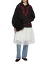 Figure View - Click To Enlarge - FOUND - Indus Embroidered Cotton Hoodie