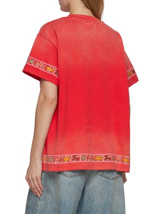 Back View - Click To Enlarge - FOUND - Horse Motif Embroidered Cotton T-Shirt