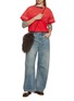 Figure View - Click To Enlarge - FOUND - Horse Motif Embroidered Cotton T-Shirt