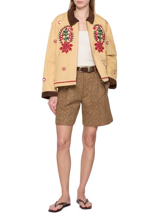 Figure View - Click To Enlarge - FOUND - Hand Embroidered Beaded Paisley Cotton Work Jacket