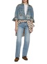 Figure View - Click To Enlarge - FOUND - Bouquet Floral Embroidered Western Denim Shirt