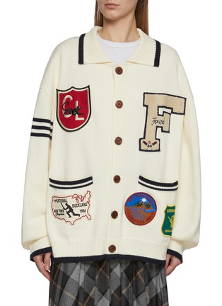 Main View - Click To Enlarge - FOUND - York University Cotton Knit Cardigan