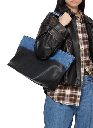 Figure View - Click To Enlarge - ALEXANDERWANG - Punch Coated Denim Tote Bag