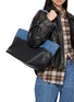 Figure View - Click To Enlarge - ALEXANDERWANG - Punch Coated Denim Tote Bag