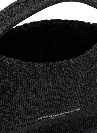 Detail View - Click To Enlarge - ALEXANDERWANG - Small Ryan Reflective Ribbed Knit Bag