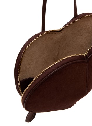 Detail View - Click To Enlarge - ALAÏA - Medium Le Coeur Suede Shoulder Bag