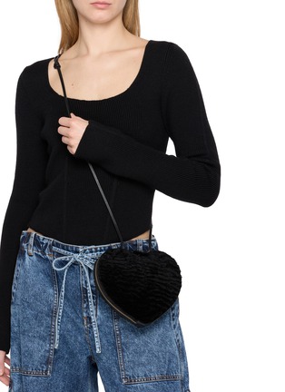 Figure View - Click To Enlarge - ALAÏA - Medium Le Coeur Leather Shoulder Bag