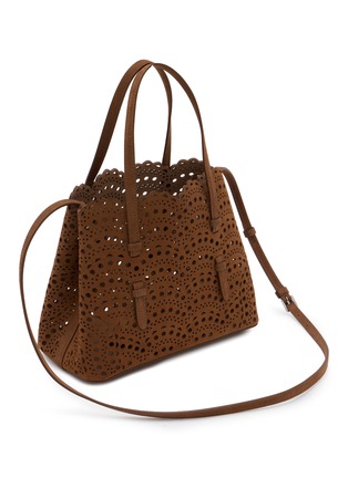 Detail View - Click To Enlarge - ALAÏA - Mina 25 Vienne Perforated Nubuck Leather Tote Bag
