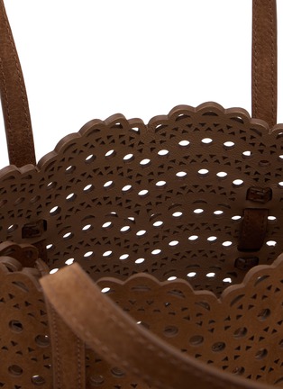 Detail View - Click To Enlarge - ALAÏA - Mina 25 Vienne Perforated Nubuck Leather Tote Bag
