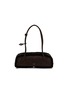 ALAÏA Medium Le Teckel Shearling Suede Shoulder Bag
