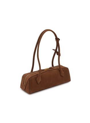 Detail View - Click To Enlarge - ALAÏA - Medium Le Teckel Suede Shoulder Bag