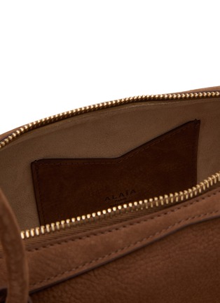 Detail View - Click To Enlarge - ALAÏA - Medium Le Teckel Suede Shoulder Bag