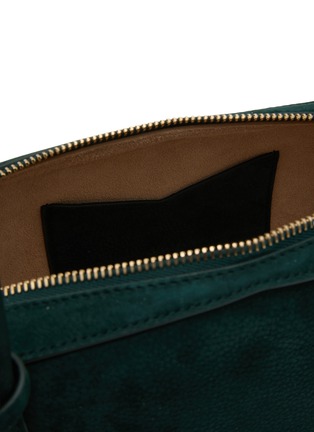 Detail View - Click To Enlarge - ALAÏA - Medium Le Teckel Suede Shoulder Bag
