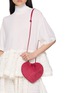 Figure View - Click To Enlarge - ALAÏA - Medium Le Coeur Suede Shoulder Bag