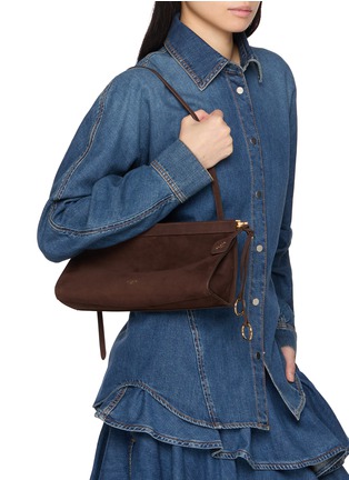 Figure View - Click To Enlarge - ALAÏA - Medium Le Click Suede Shoulder Bag