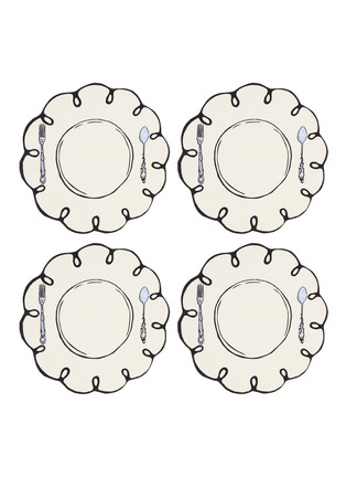 Main View - Click To Enlarge - MISETTE - Place Du Jour Embroidered Linen Placemat — Set Of 4