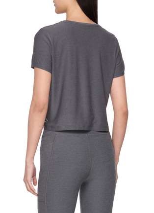 Back View - Click To Enlarge - BEYOND YOGA - Featherweight Spacedye Supreme Cropped T-Shirt