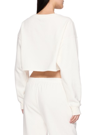 Back View - Click To Enlarge - BEYOND YOGA - LuxeFleece Boxy Cropped Sweatshirt