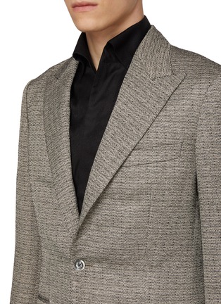  - MAGNUS & NOVUS - Monochrome Twill Sheen Linen Blend Blazer