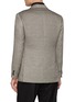 Back View - Click To Enlarge - MAGNUS & NOVUS - Monochrome Twill Sheen Linen Blend Blazer