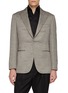 Main View - Click To Enlarge - MAGNUS & NOVUS - Monochrome Twill Sheen Linen Blend Blazer