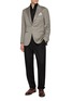 Figure View - Click To Enlarge - MAGNUS & NOVUS - Monochrome Twill Sheen Linen Blend Blazer