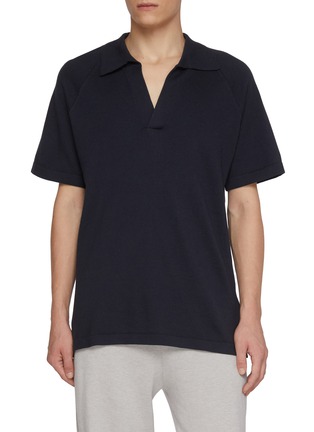 Main View - Click To Enlarge - MAGNUS & NOVUS - Short Sleeve Cotton Cashmere Polo Shirt