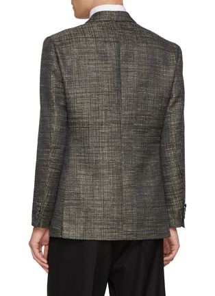 Back View - Click To Enlarge - MAGNUS & NOVUS - Jacquard Sheen Linen Blend Blazer