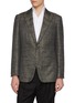 Main View - Click To Enlarge - MAGNUS & NOVUS - Jacquard Sheen Linen Blend Blazer