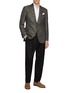 Figure View - Click To Enlarge - MAGNUS & NOVUS - Jacquard Sheen Linen Blend Blazer