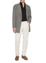 Figure View - Click To Enlarge - MAGNUS & NOVUS - Wool Tencel Cotton Blend Polo Shirt