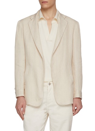 Main View - Click To Enlarge - MAGNUS & NOVUS - Striped Linen Blazer