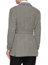 Back View - Click To Enlarge - MAGNUS & NOVUS - Monochrome Belted Wool Coat