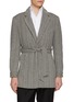 Main View - Click To Enlarge - MAGNUS & NOVUS - Monochrome Belted Wool Coat