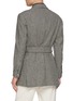 Back View - Click To Enlarge - MAGNUS & NOVUS - Monochrome Herringbone Wool Coat
