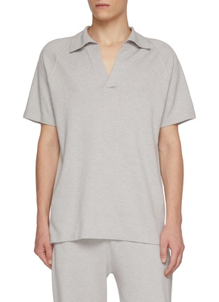 Main View - Click To Enlarge - MAGNUS & NOVUS - Short Sleeve Cotton Cashmere Polo Shirt