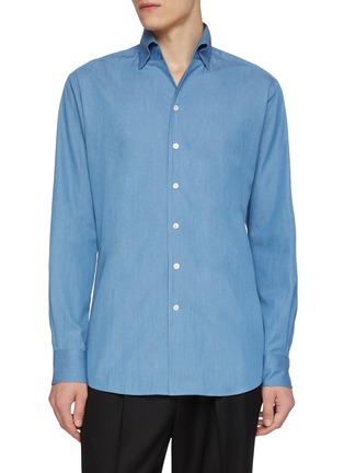 Main View - Click To Enlarge - MAGNUS & NOVUS - Loro Piana Cotton Denim Shirt