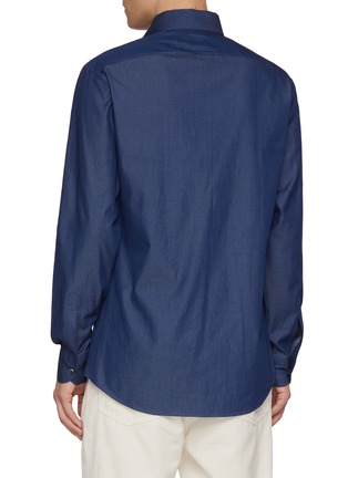Back View - Click To Enlarge - MAGNUS & NOVUS - Loro Piana Cotton Denim Shirt