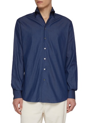 Main View - Click To Enlarge - MAGNUS & NOVUS - Loro Piana Cotton Denim Shirt