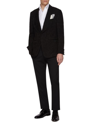 Figure View - Click To Enlarge - MAGNUS & NOVUS - Jacquard Stretch Wool Blend Jacket