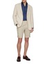 Figure View - Click To Enlarge - MAGNUS & NOVUS - Flat Front Linen Shorts
