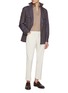 Figure View - Click To Enlarge - MAGNUS & NOVUS - Wool Tencel Cotton Blend Polo Shirt