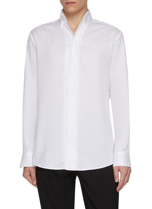 Main View - Click To Enlarge - MAGNUS & NOVUS - Concealed Button Cotton Shirt